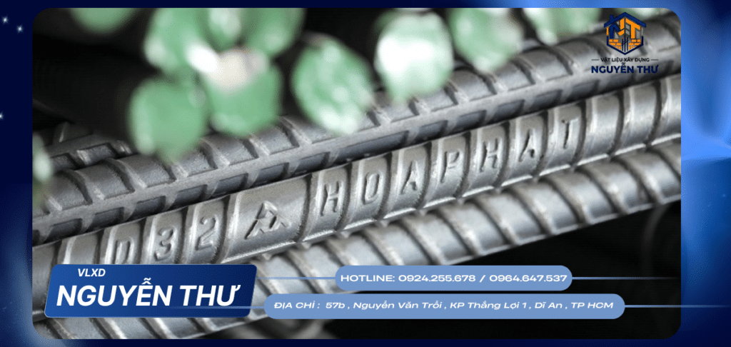 Thép Hòa Phát dập in logo rõ nét