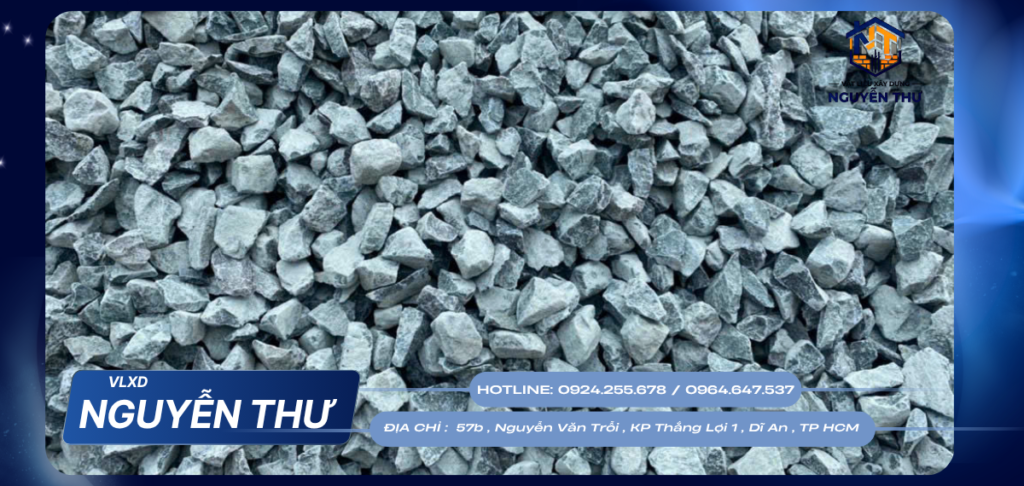 Đá 1x2 xanh: Có cường độ nén cực cao, màu xanh đặc trưng của đá già tuổi